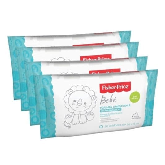 Imagem de Kit 4 lenços umedecidos