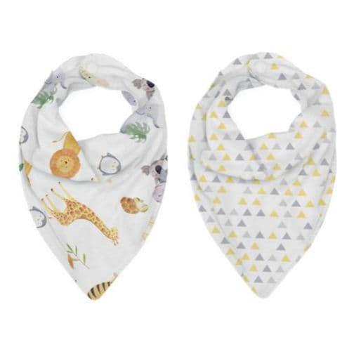 Imagem de Kit babadores - branco e amarelo